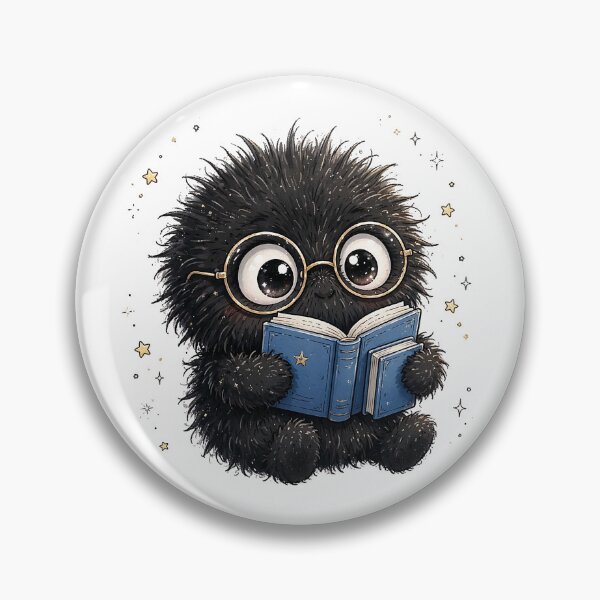 Item preview, Bookish Soot Sprite - Cute Reading Dust Sprite Sticker Example: Bookish Soot Sprite Reading Pink Book - Cute Book Lover Dust Sticker designed and sold by Raju-Creative.
