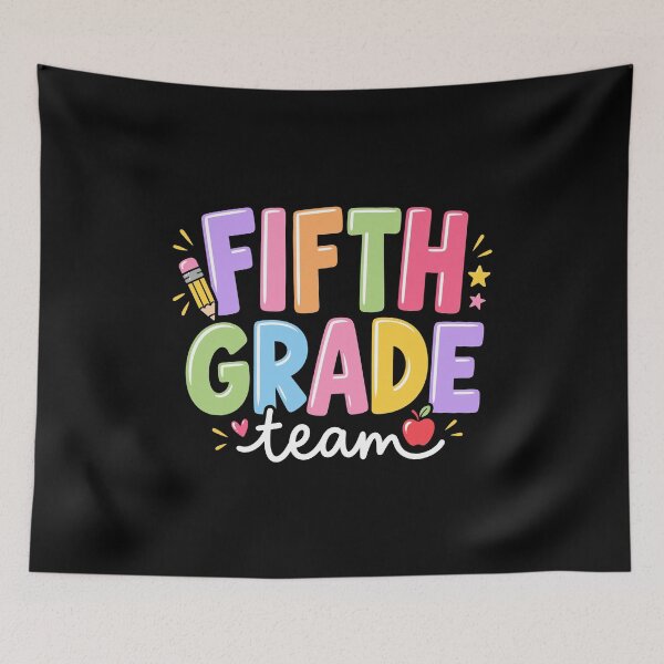 Item preview, Fifth Grade Team Colorful Back to School Classroom Design designed and sold by stmpdwrld.