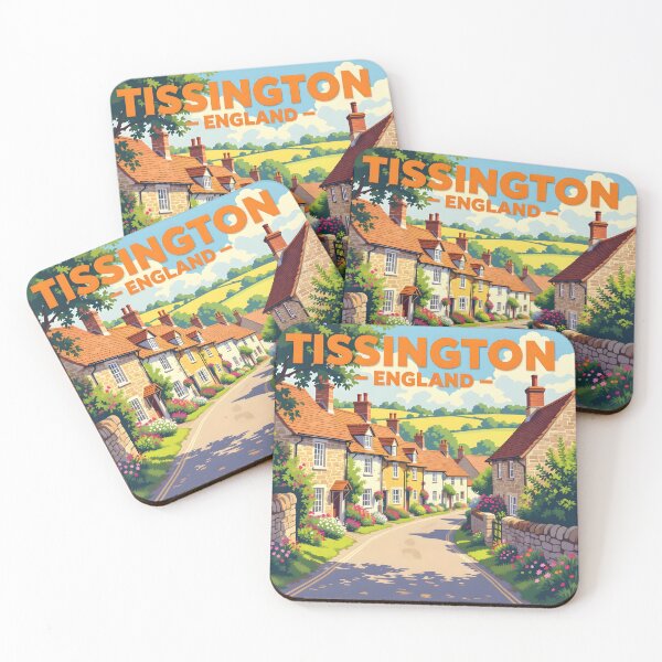 Item preview, Tissington England – Vintage Village Lane Travel Poster designed and sold by LSVart.