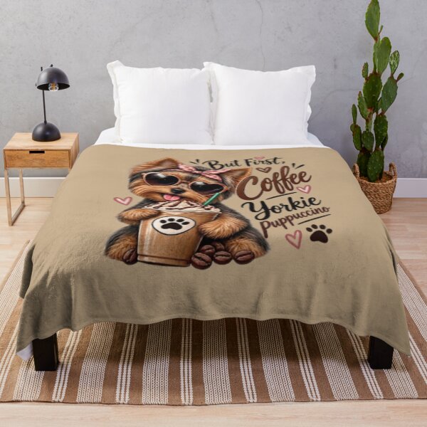 Item preview, But First, Coffee – Yorkie Puppuccino Design designed and sold by Yorkie Magic Studio .