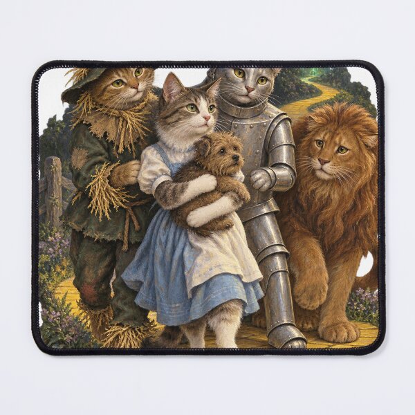 Item preview, Four Feline Companions on the Yellow Road designed and sold by Ocelot-T.
