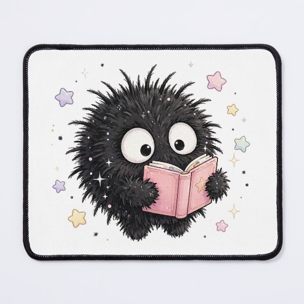 Item preview, Bookish Soot Sprite - Cute Reading Dust Sprite Sticker Example: Bookish Soot Sprite Reading Pink Book - Cute Book Lover Dust Sticker designed and sold by Raju-Creative.