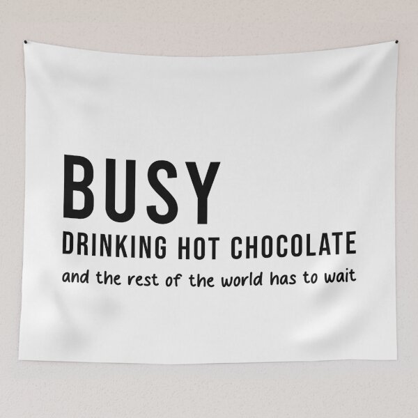 Item preview, Busy Drinking Hot Chocolate, Unique designed and sold by villacreativa.