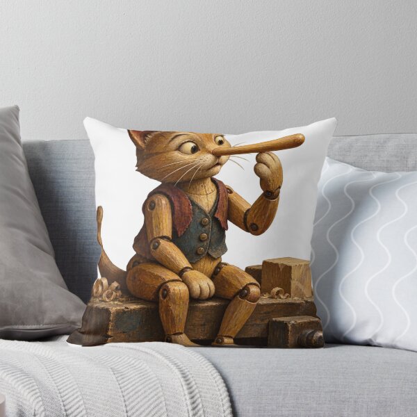 Item preview, Wooden Cat Puppet Discovers His Growing Nose designed and sold by Ocelot-T.