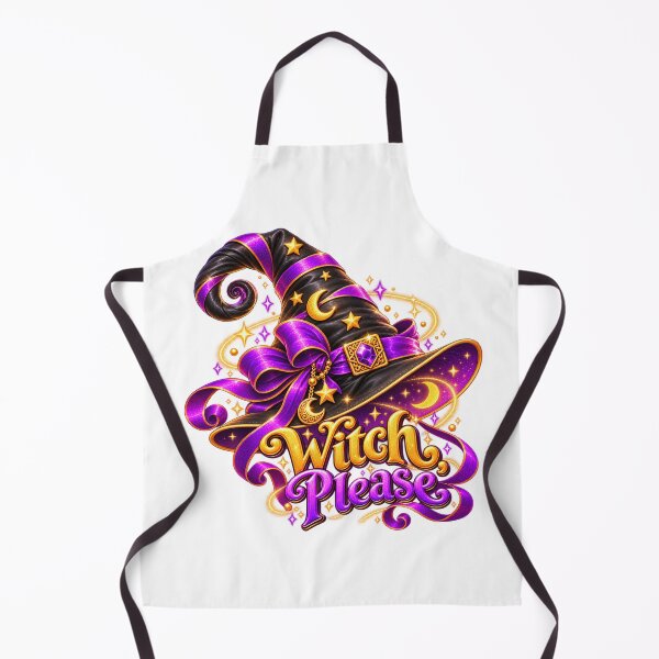 Item preview, Witch Please – Magical Purple and Gold Witch Hat designed and sold by The Cutting Room.