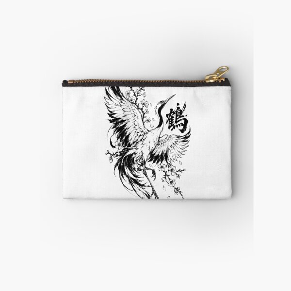 Item preview, Japanese Crane and Blossoms with Calligraphy designed and sold by bapupa.