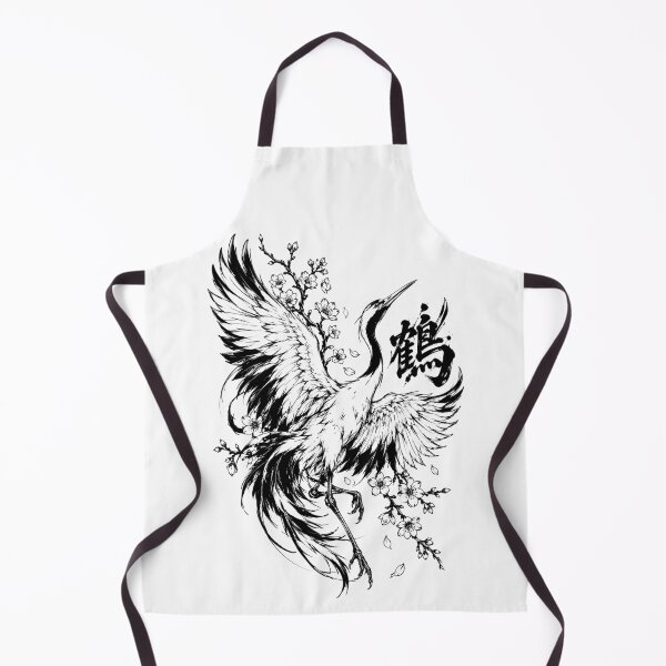Item preview, Japanese Crane and Blossoms with Calligraphy designed and sold by bapupa.