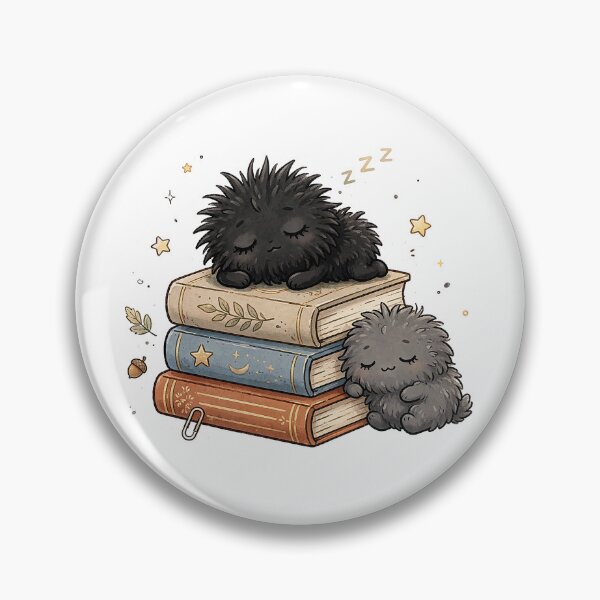 Item preview, Bookish Soot Sprite - Cute Reading Dust Sprite Sticker Example: Bookish Soot Sprite Reading Pink Book - Cute Book Lover Dust Sticker designed and sold by Raju-Creative.