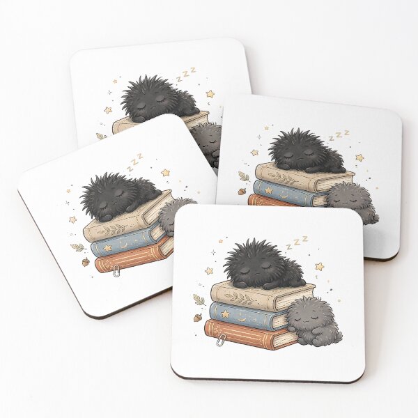 Item preview, Bookish Soot Sprite - Cute Reading Dust Sprite Sticker Example: Bookish Soot Sprite Reading Pink Book - Cute Book Lover Dust Sticker designed and sold by Raju-Creative.