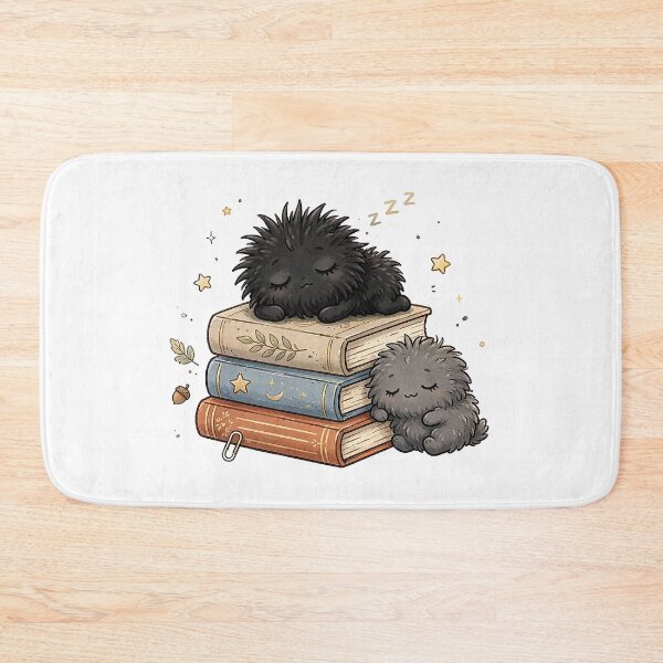 Item preview, Bookish Soot Sprite - Cute Reading Dust Sprite Sticker Example: Bookish Soot Sprite Reading Pink Book - Cute Book Lover Dust Sticker designed and sold by Raju-Creative.