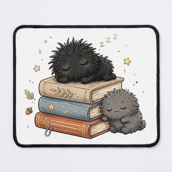Item preview, Bookish Soot Sprite - Cute Reading Dust Sprite Sticker Example: Bookish Soot Sprite Reading Pink Book - Cute Book Lover Dust Sticker designed and sold by Raju-Creative.