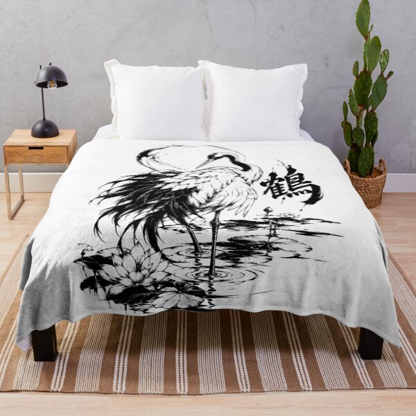Item preview, Japanese Crane Beneath the Moon designed and sold by bapupa.