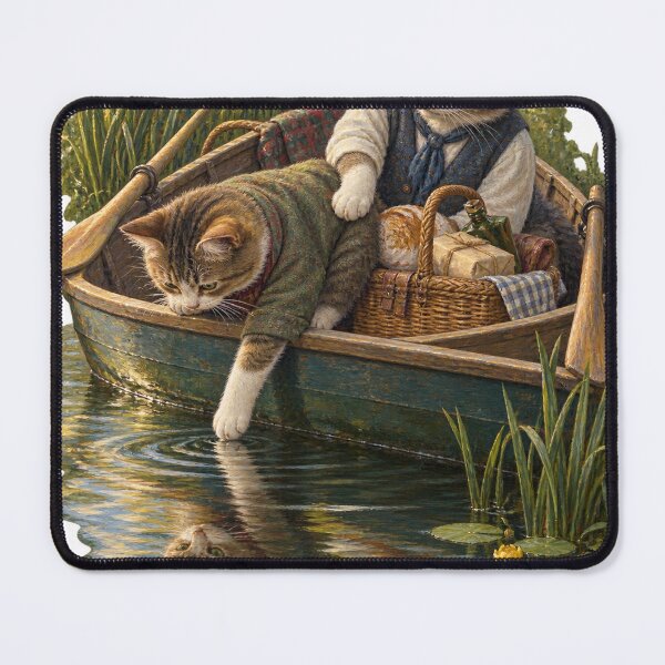 Item preview, Two Cats on a Riverside Picnic designed and sold by Ocelot-T.