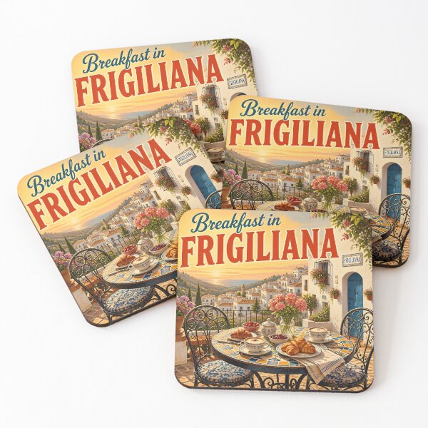 Item preview, Breakfast in Frigiliana Spain – Vintage Travel Poster designed and sold by LSVart.