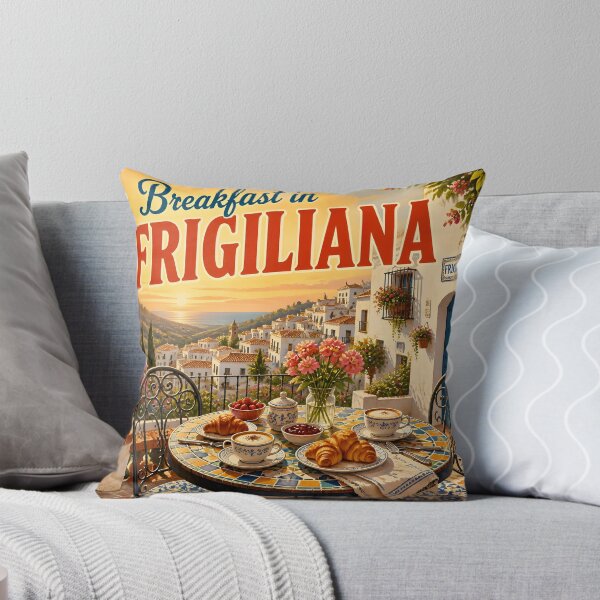 Item preview, Breakfast in Frigiliana Spain – Vintage Travel Poster designed and sold by LSVart.