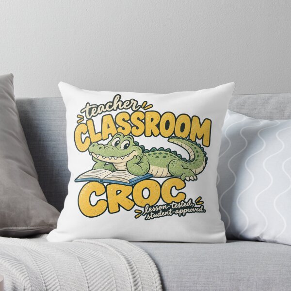 Item preview, Retro Classroom Croc Teacher Shirt, Cute Alligator Reading Design designed and sold by LandFinStudio.