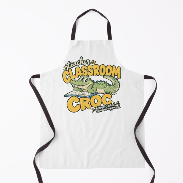 Item preview, Retro Classroom Croc Teacher Shirt, Cute Alligator Reading Design designed and sold by LandFinStudio.