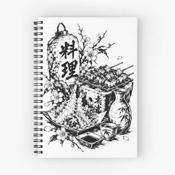 Item preview, Ink-Bold Japanese Cuisine Still Life designed and sold by bapupa.
