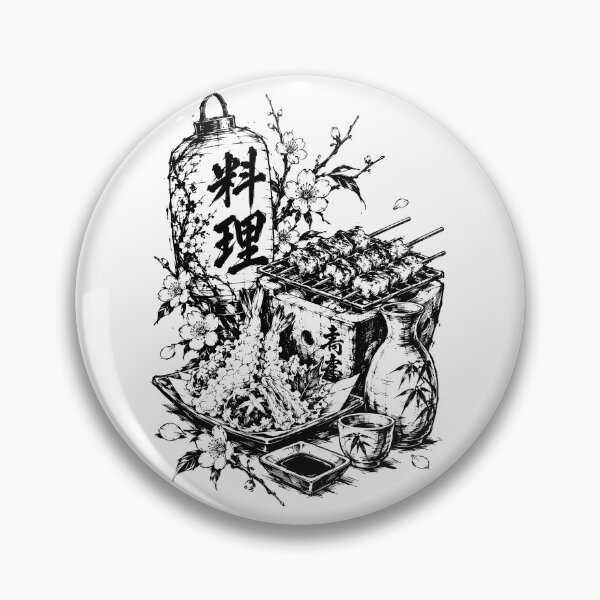 Item preview, Ink-Bold Japanese Cuisine Still Life designed and sold by bapupa.