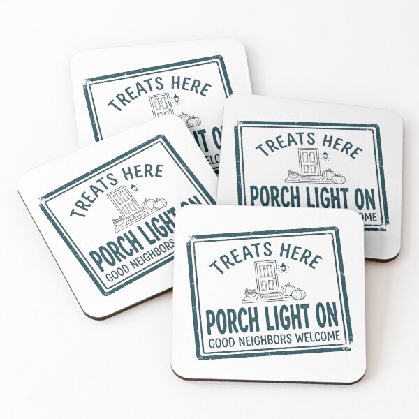 Item preview, Porch Light On Treats Here Good Neighbors Stamp designed and sold by Stamped_Style.