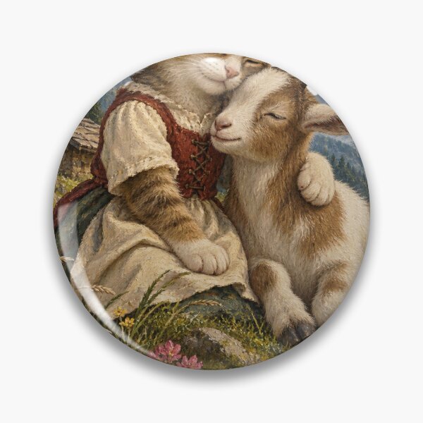 Item preview, Heidi Cat and Alpine Goat Nuzzle designed and sold by Ocelot-T.