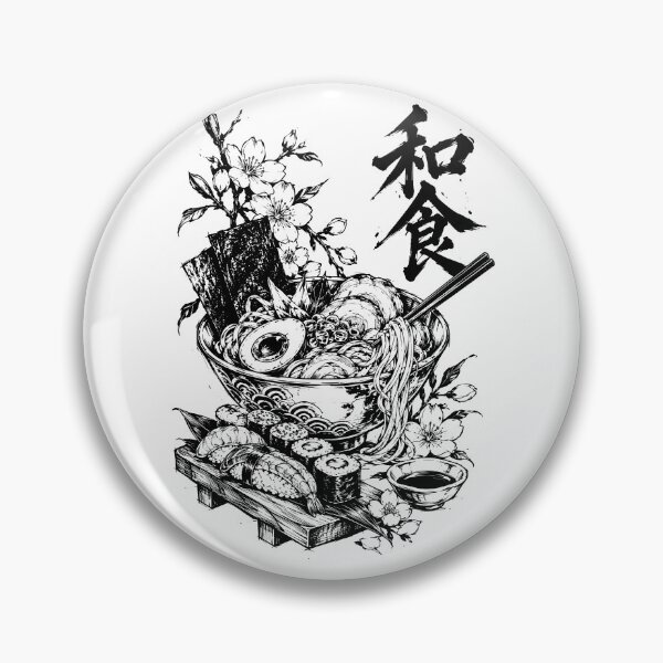Item preview, Monochrome Japanese Cuisine Ramen designed and sold by bapupa.