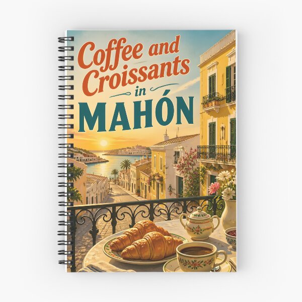 Item preview, Mahón Menorca – Vintage Harbour Coffee Travel Poster designed and sold by LSVart.