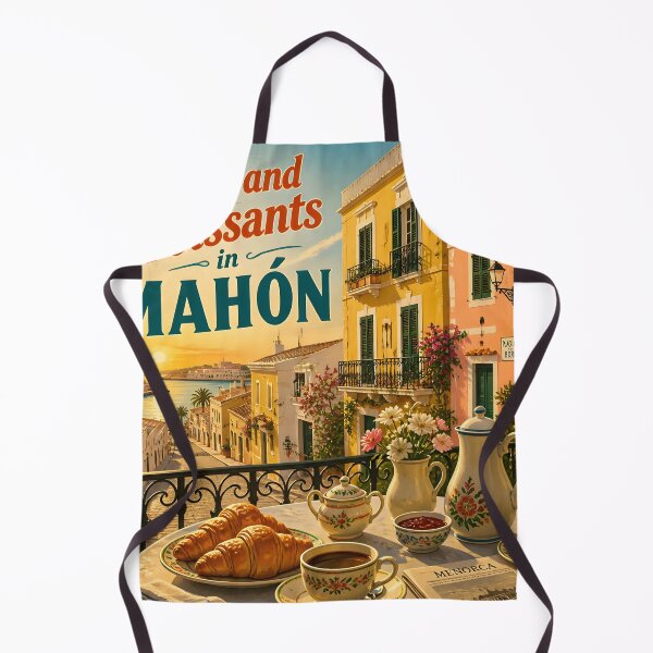 Item preview, Mahón Menorca – Vintage Harbour Coffee Travel Poster designed and sold by LSVart.