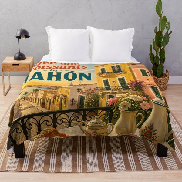 Item preview, Mahón Menorca – Vintage Harbour Coffee Travel Poster designed and sold by LSVart.