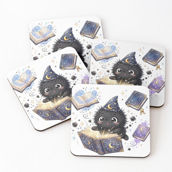 Item preview, Bookish Soot Sprite - Cute Reading Dust Sprite Sticker Example: Bookish Soot Sprite Reading Pink Book - Cute Book Lover Dust Sticker designed and sold by Raju-Creative.