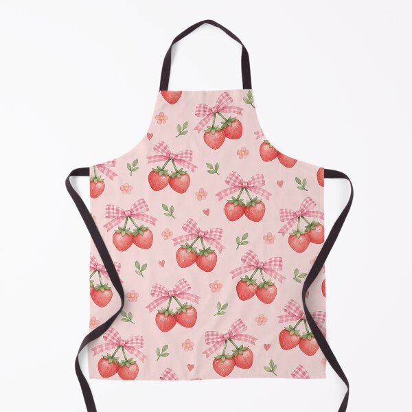 Item preview, Coquette Strawberries with Pink Gingham Bows designed and sold by KokoDeez.