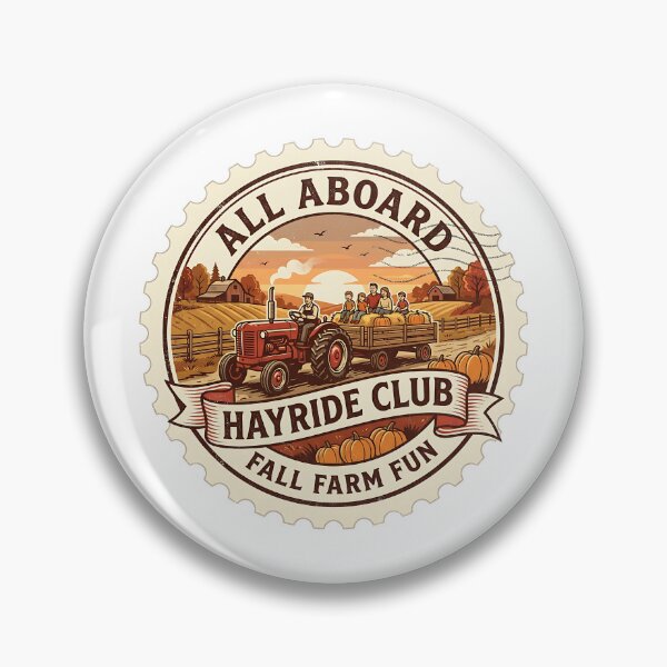 Item preview, Hayride Club All Aboard Fall Farm Stamp designed and sold by Stamped_Style.