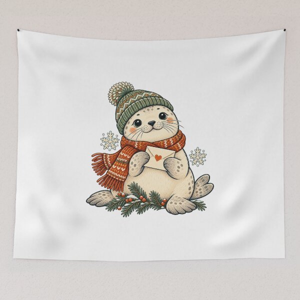 Item preview, Winter Seal with a Love Letter designed and sold by cybersilverhand.