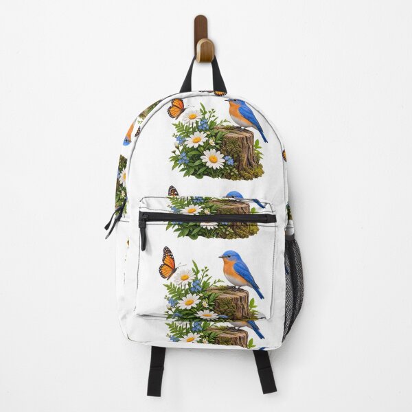 Item preview, Beautiful Bluebird and Butterfly with Wildflowers – Nature Lover Design designed and sold by Ishratparween11.