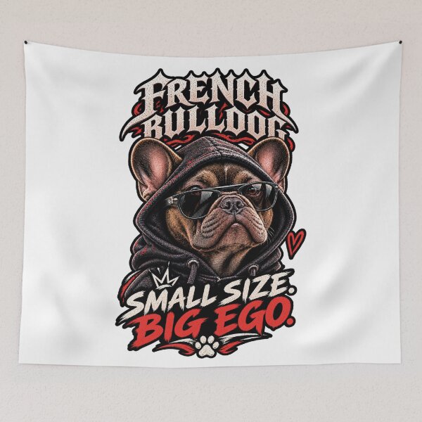 Item preview, French Bulldog Small Size Big Ego Cool Dog designed and sold by CrazySzoopWorld.