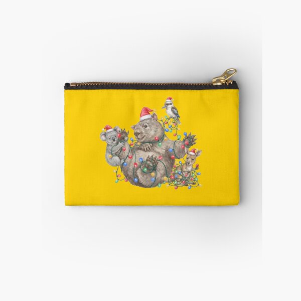 Item preview, Cute Australian Christmas Animals Tangled in Lights – Wombat Koala Kangaroo Kookaburra Art designed and sold by Wennebabs.