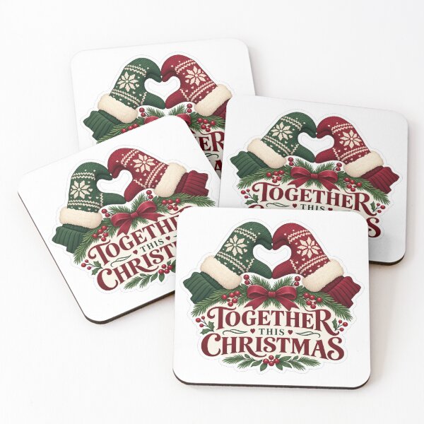 Item preview, Together This Christmas Couple Mittens designed and sold by lorand-designs.