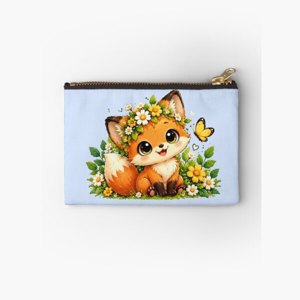 Item preview, Cute Kawaii Fox Flower Crown – Woodland Friend designed and sold by MushArtist.