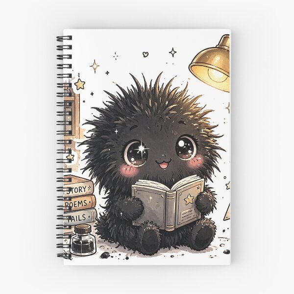 Item preview, Bookish Soot Sprite  - Cute Reading Dust Sprite Sticker Example: Bookish Soot Sprite Reading Pink Book - Cute Book Lover Dust Sticker designed and sold by Raju-Creative.