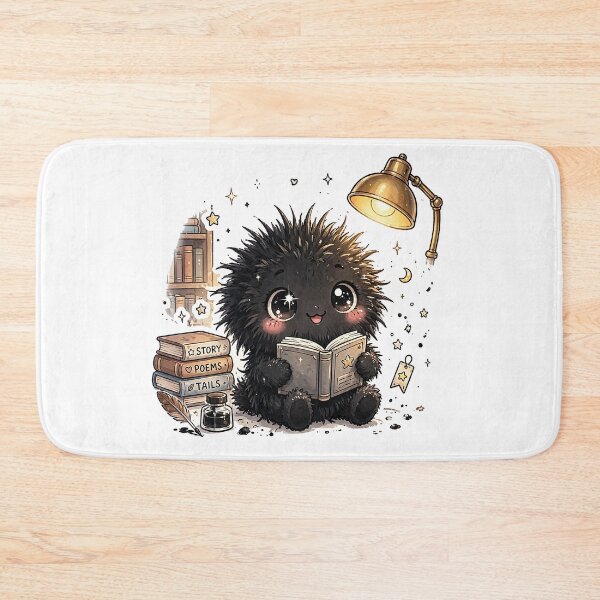 Item preview, Bookish Soot Sprite  - Cute Reading Dust Sprite Sticker Example: Bookish Soot Sprite Reading Pink Book - Cute Book Lover Dust Sticker designed and sold by Raju-Creative.
