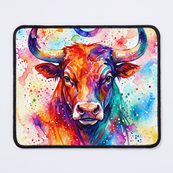 Item preview, Vibrant Watercolor Taurus Zodiac Art designed and sold by Clavivs.
