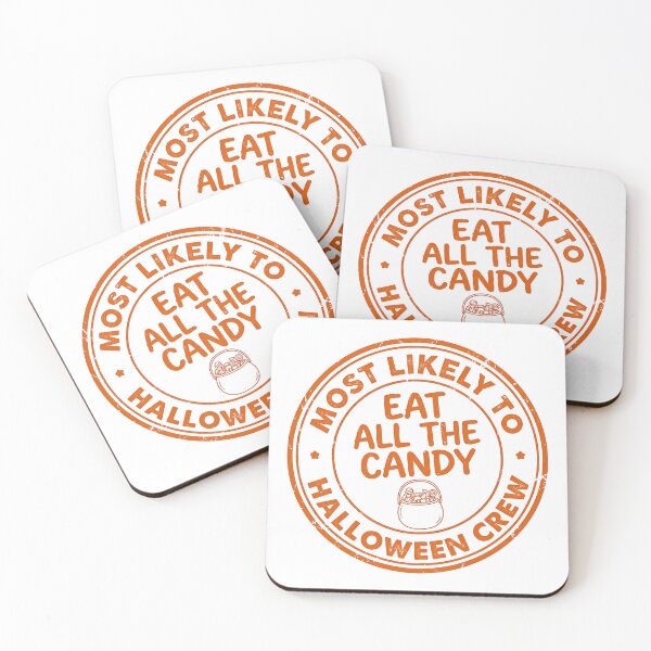 Item preview, Most Likely To Eat All The Candy Halloween Stamp designed and sold by Stamped_Style.