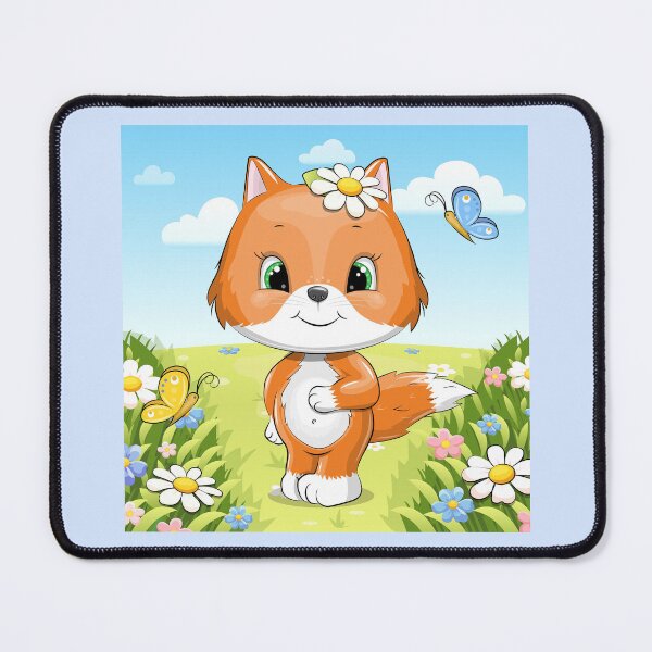 Item preview, Cute Kawaii Fox Flower Crown – Woodland Friend designed and sold by MushArtist.