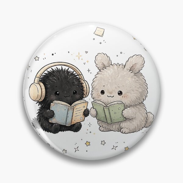 Item preview, Bookish Soot Sprite - Cute Reading Dust Sprite Sticker Example: Bookish Soot Sprite Reading Pink Book - Cute Book Lover Dust Sticker designed and sold by Raju-Creative.