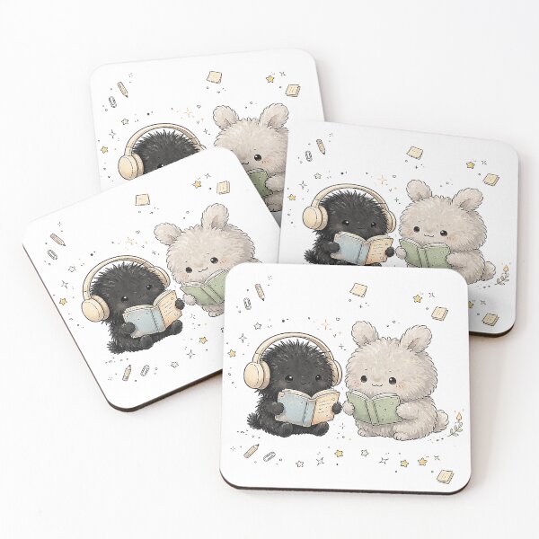Item preview, Bookish Soot Sprite - Cute Reading Dust Sprite Sticker Example: Bookish Soot Sprite Reading Pink Book - Cute Book Lover Dust Sticker designed and sold by Raju-Creative.