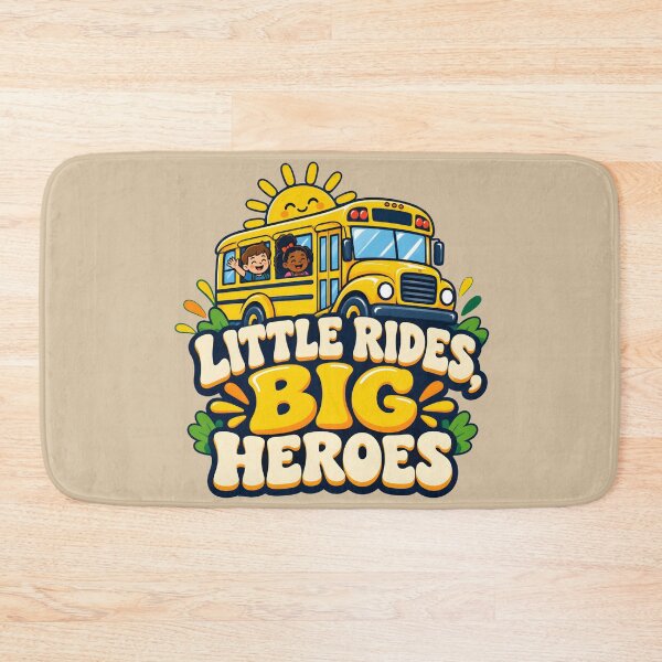 Item preview, Little Rides, Big Heroes — School Bus Safety Week designed and sold by VioVibe.