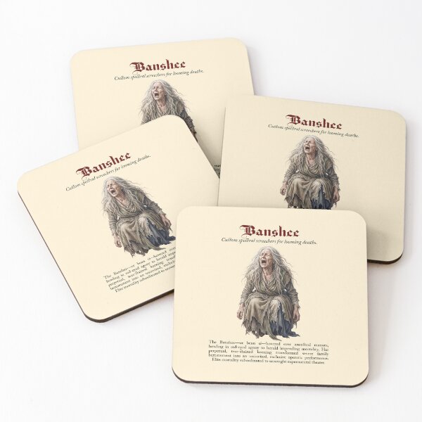 Item preview, Banshee Art Print: Celtic Bean Si Folklore Screaming Crone designed and sold by FreiherrPK.