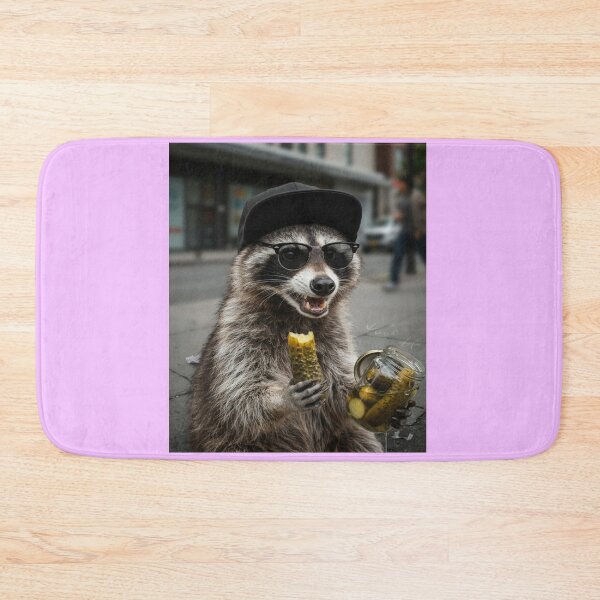 Item preview, Cool Raccoon Eating Pickles designed and sold by Tiny Rage Crea.