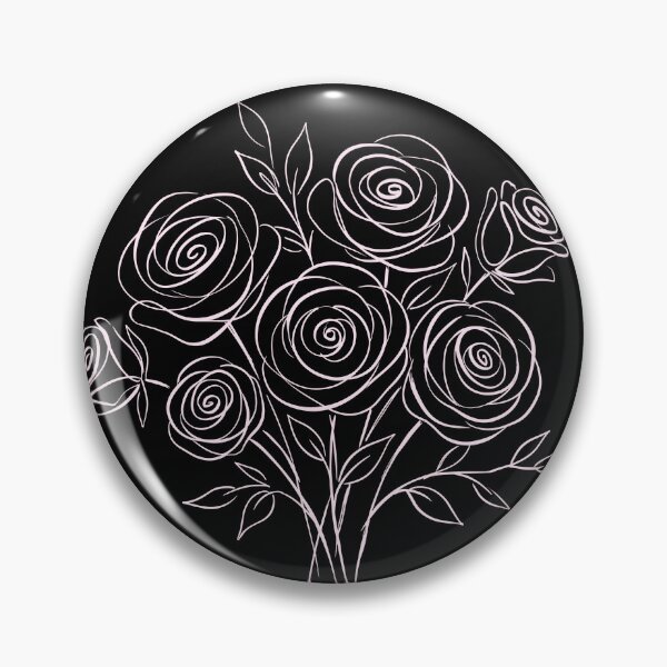 Item preview, Monochrome rose bouquet line art drawing. Ideal for minimalist floral t-shirts, aesthetic stickers, tote bag prints. designed and sold by ElegantOutlines.