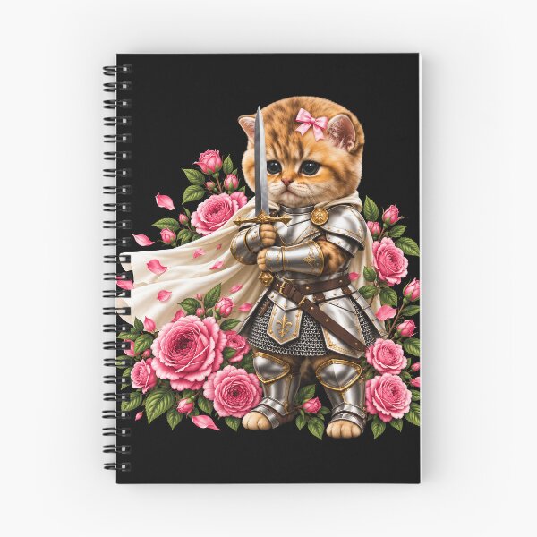 Item preview, Cat Knight With Roses Cute Kitten designed and sold by dexlawpie.